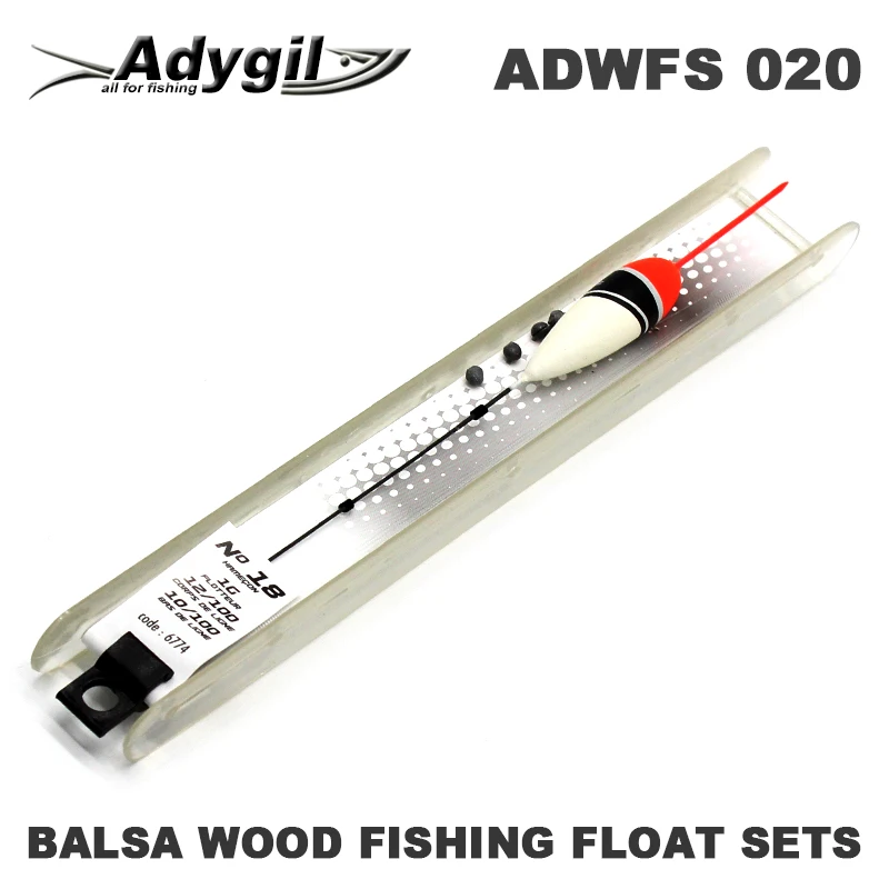 Набор деревянных поплавков для рыбалки adyгил Balsa ADWFS 020 поплавок 1 г Длина лески 80