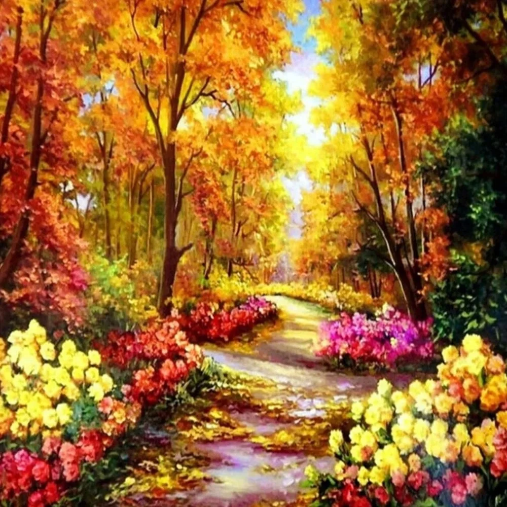 

O Landscape scenery tree new arrival DIY Crystal full drill square 5D diamond painting cross stitch kit mosaic round rhinestone