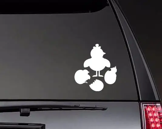 

Курица с цыплятами, наклейки на окна, виниловые автомобильные наклейки на заднее лобовое стекло автомобиля ZP0514