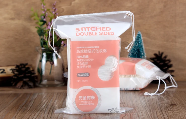 50 штук пакет для снятия макияжа сшитые из хлопка двухсторонние инструменты