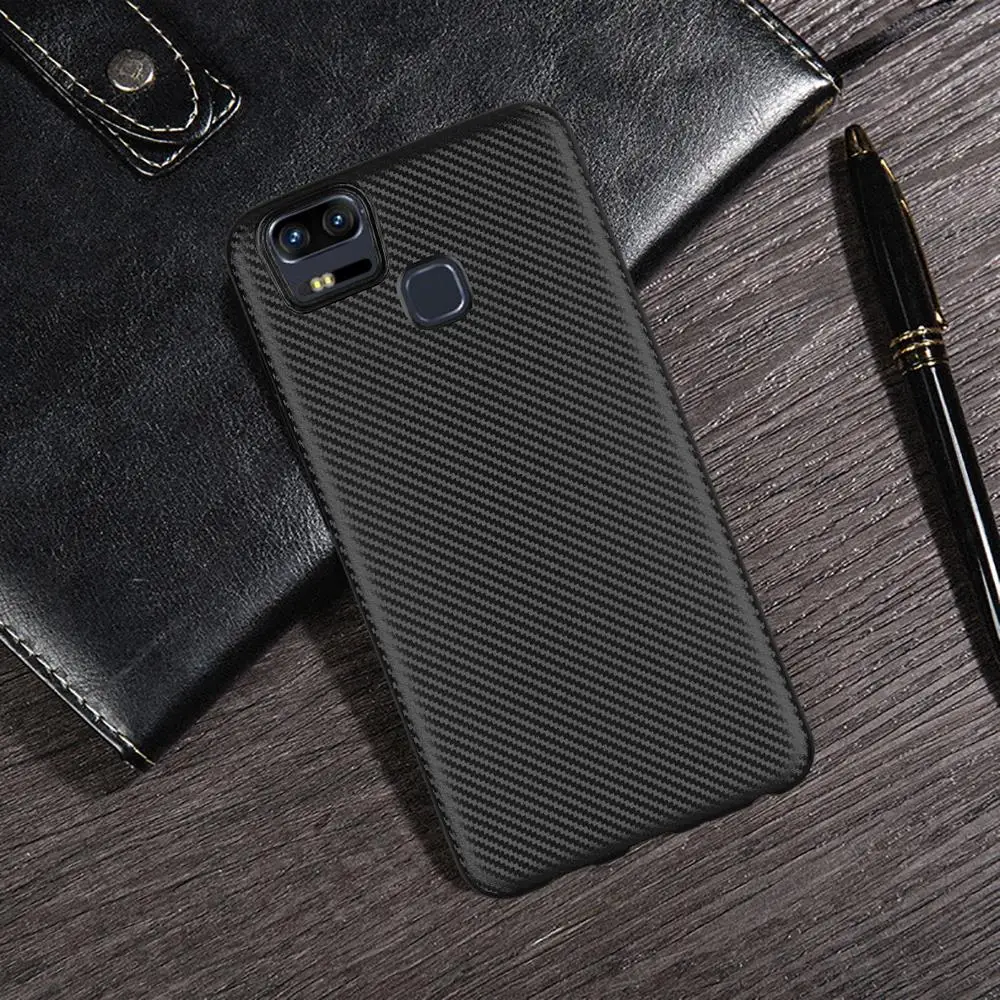 HATOLY для Fundas Asus Zenfone 3 Zoom ZE553KL чехол ультра-тонкий мягкий ТПУ/углеродное волокно задняя крышка для Zenfone Zoom S ZE553KL Z01HDA