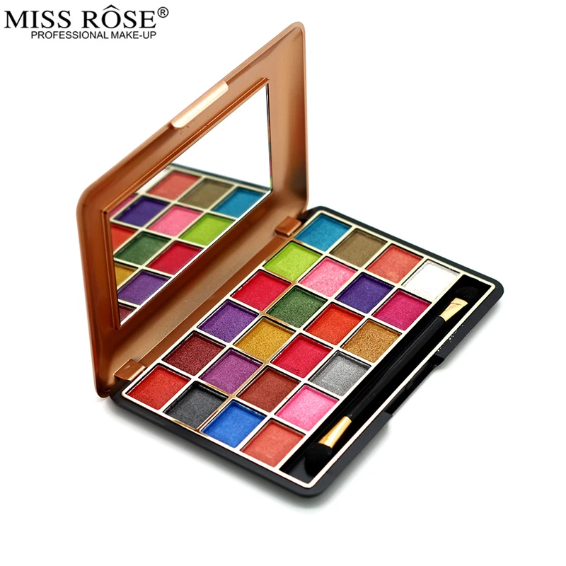 MISS ROSE макияж мерцающие тени для век Палитра 24 цвета Тени Палитра|shimmer eye shadow