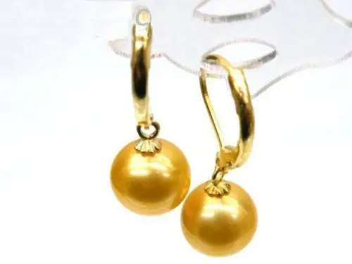 

Серьги круглые с жемчугом, золотистые, 11-12 мм, 14 К/20 дюймов