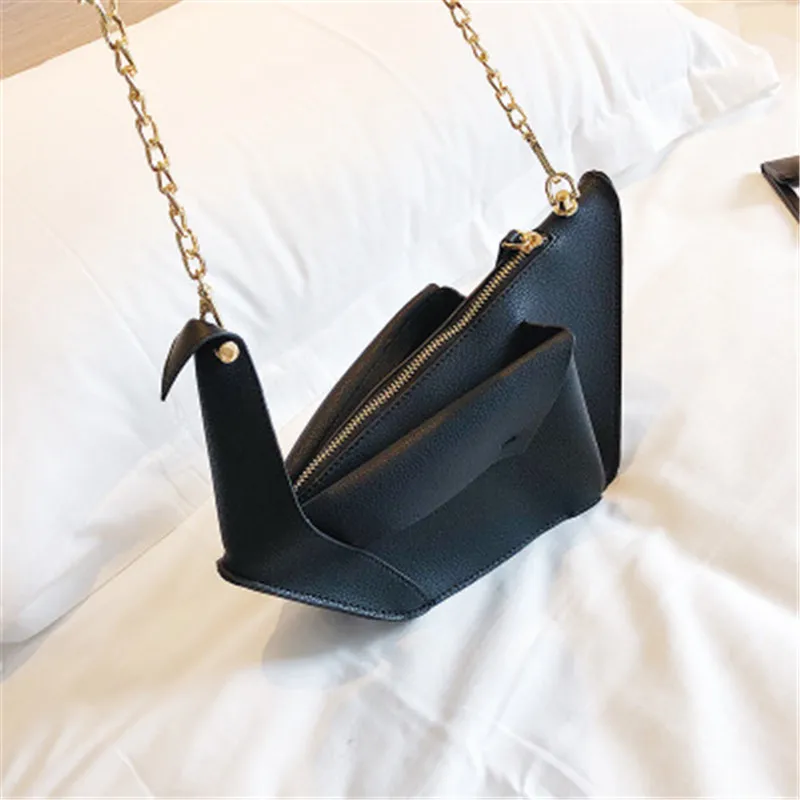 Fun Fashion Paper Crane Style PU Leather Trend Ladies Chain Bag Shoulder Crossbody Mini Messenger Clutch Handbag J3 | Багаж и сумки
