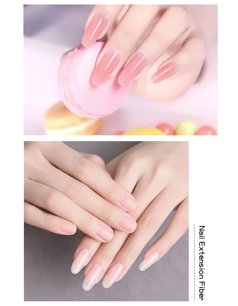 BUKAKI 10 20 30 шт./компл. стекловолокно гвоздь Fibernails строительный гель акриловые наконечники расширение пакет волокно стекло гвозди инструмент