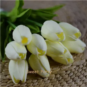 milk white 2 Настоящие сенсорные синие тюльпаны букеты из искусственных цветов для свадебных букетов Свадебная Центральная ваза композиция украшение дома 30 шт - Цвет: milk white 2