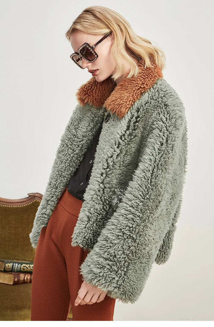 OFTBUY новое пальто с натуральным мехом, зимняя куртка для женщин, мех Мериносовой овцы, подкладка из натуральной кожи, Толстая теплая парка с натуральным мехом