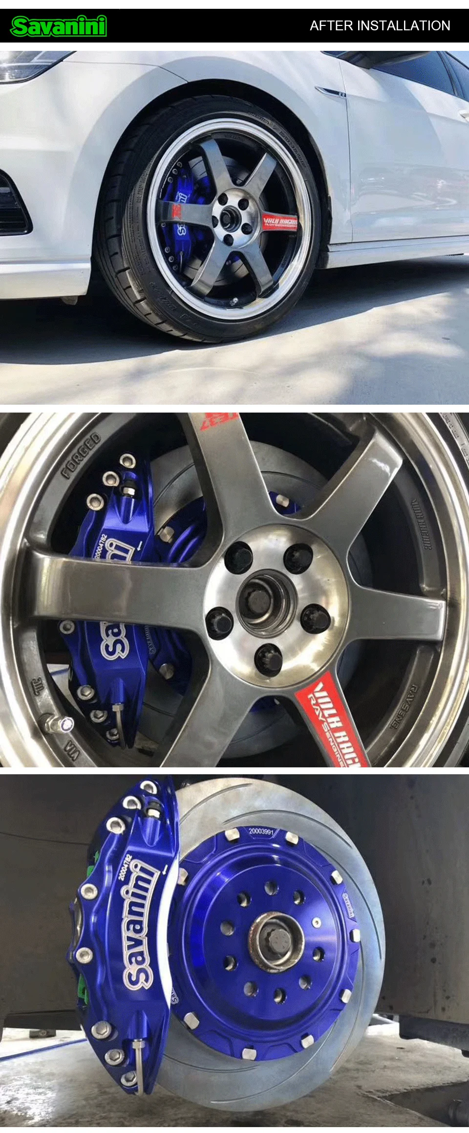 Бренд SAVANINI большой 4/6 поршневой тормозной суппорт набор для VW Golf 6/7 GTI Sciocco Ocativa PQ35 PQ46 MQB алюминиевые передние колеса 355