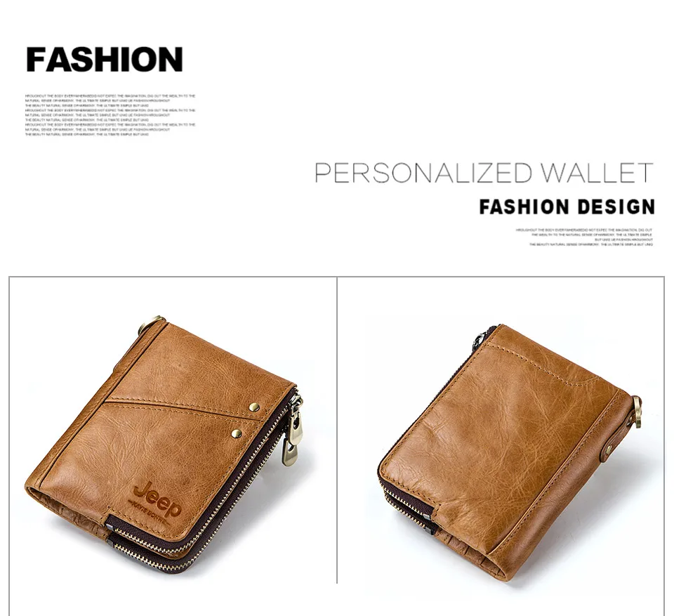 Free Engraving Cowhide Genuine Leather Wallet Men Coin Purse Small Mini Card Holder Vintage PORTFOLIO Portomonee Male Chain