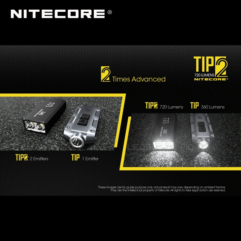 Двухъядерный Магнитный брелок NITECORE TIP2 720 люмен | Лампы и освещение