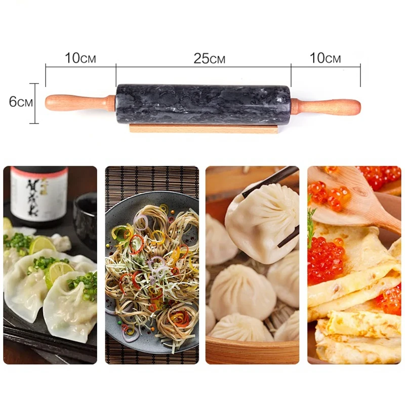 8 дюймов натуральная мраморная Скалка твердые деревянные пельмени лапша