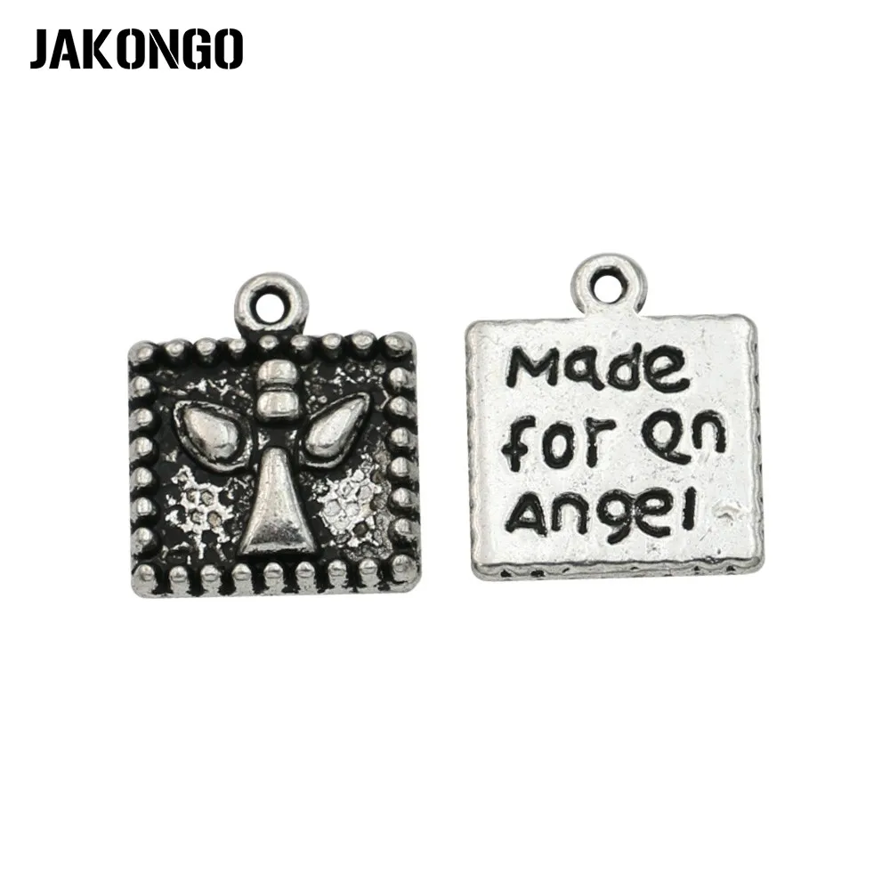 JAKONGO 10 шт. античные посеребренные Подвески с подвеской в виде ангела для браслета