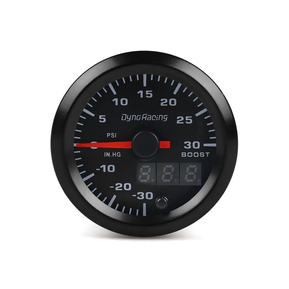 Dynoracing 2 ''52 мм двойной дисплей Turbo Boost gauge PSI 7 цветов светодиодный Boost метр с шаговым двигателем автомобильный измеритель BX101496