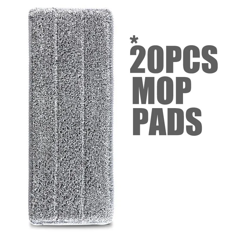 20pcs Mop Pads Домашняя Швабра для уборки пола и ведро из микрофибры Сменные практичные бытовые многоразовые инструменты для уборки подушечек из микрофибры - Цвет: 20pcs Mop Pads