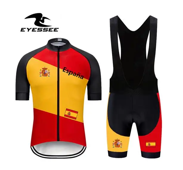 bib kits EYESSEE профессиональная испанская одежда для велоспорта, дышащая мужская одежда для соревнований, костюм для велоспорта, летняя одежда для велоспорта - Цвет: bib kits