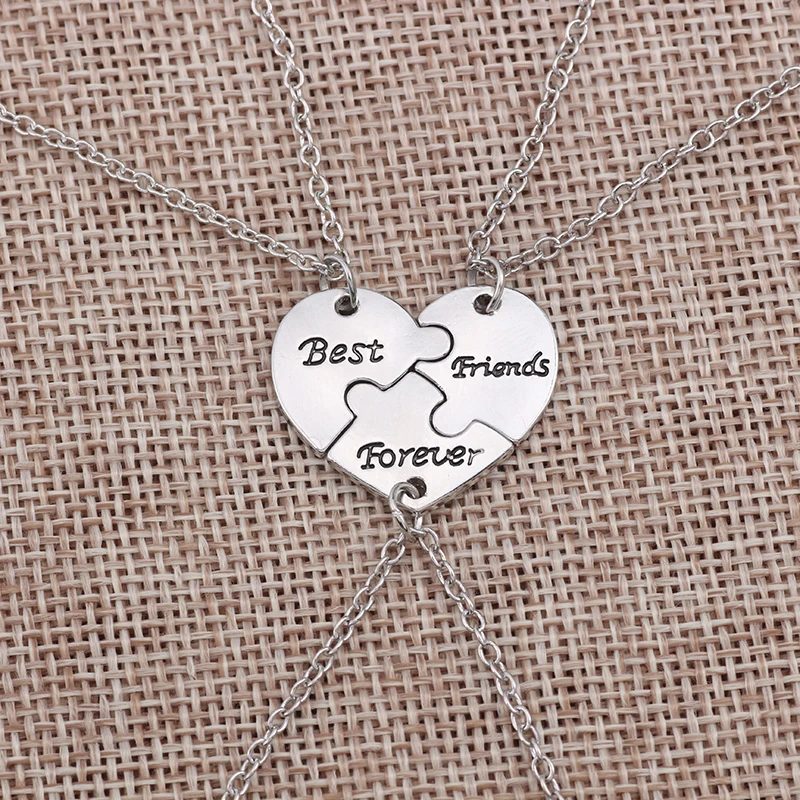 3 шт./компл. ожерелье с сердцем из персика надписью Best Friends Forever|Ожерелья подвеской|
