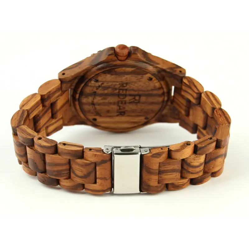 2017 новый роскошный моды простые мужские часы повседневная творческие орех