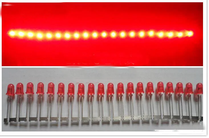 Электронные световые коробки сиамские светодиодные лампы Красный 5 мм яркие