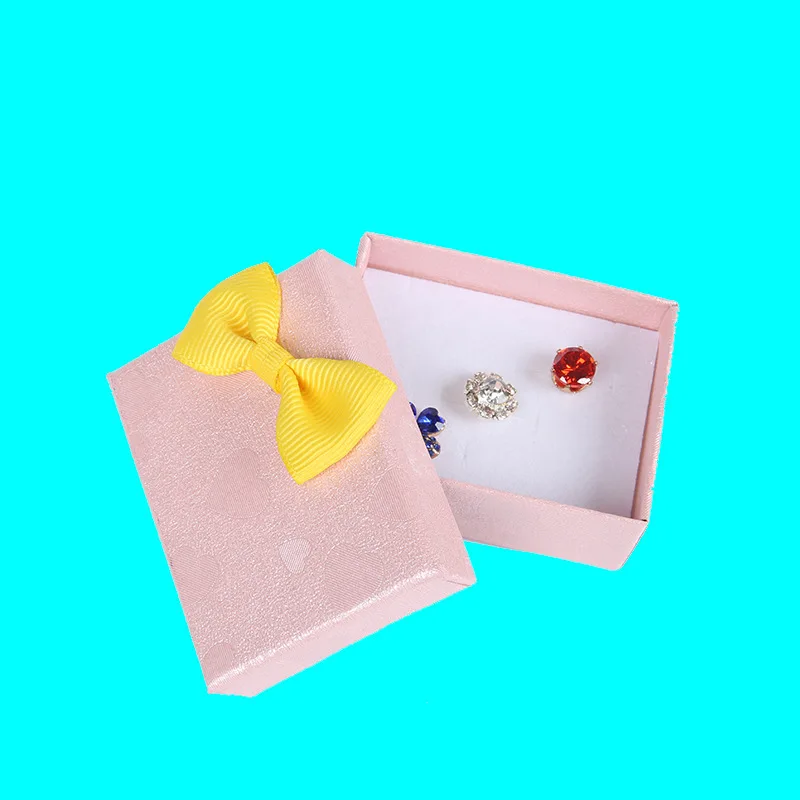 

32Pcs/lot Jewelry Box with Cute Bowknot Necklace Earrings Bracelet Boxes Gift Packing Wholesale Display New Year Valentine's Day