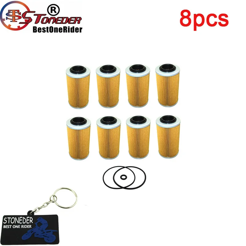 8pcs Масляный фильтр STONEDER для Sea Doo GTS Se GTX Wake RXP RXT X 130 155 185 215 255 260 - Цвет: 8pcs