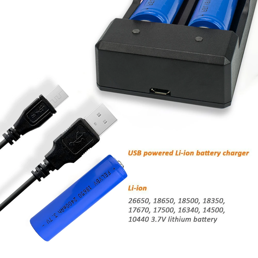 Горячее предложение! Распродажа! FELYBY высокое качество 3,7 V 2400mAh 2-10 шт 18650 литий-ионная аккумуляторная батарея с USB зарядным устройством