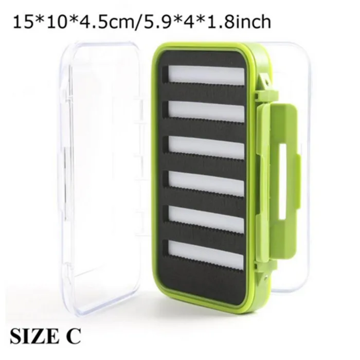 Maximumcatch Fly Box водонепроницаемый щелевой пены высокой плотности 4 размера Fly рыболовные снасти Коробка - Цвет: Size C Model 2