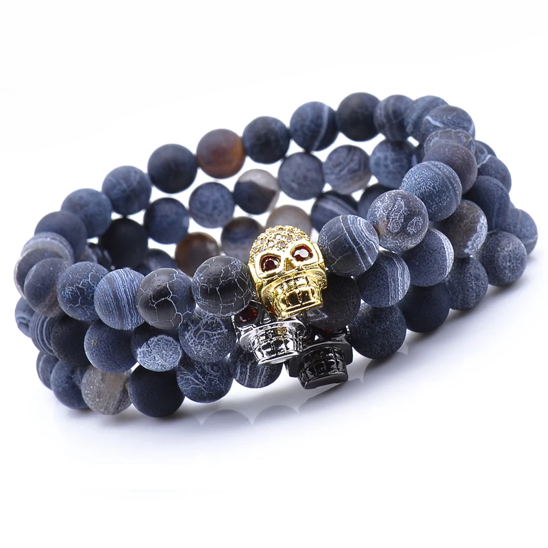 Оптовые ювелирные изделия 8 мм выветривания Rocks камень браслет из бисера с