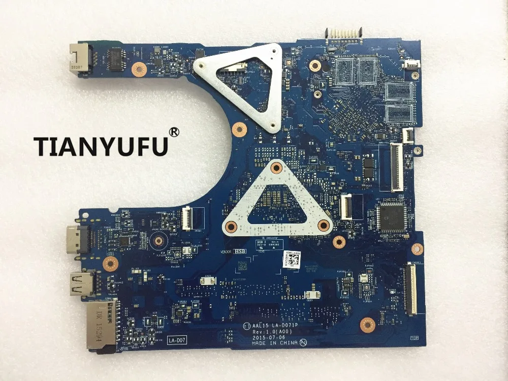Для Dell Inspiron 15 5559 материнская плата для ноутбука AAL15 LA-D071P с i5 CPU DDR3L Бесплатная