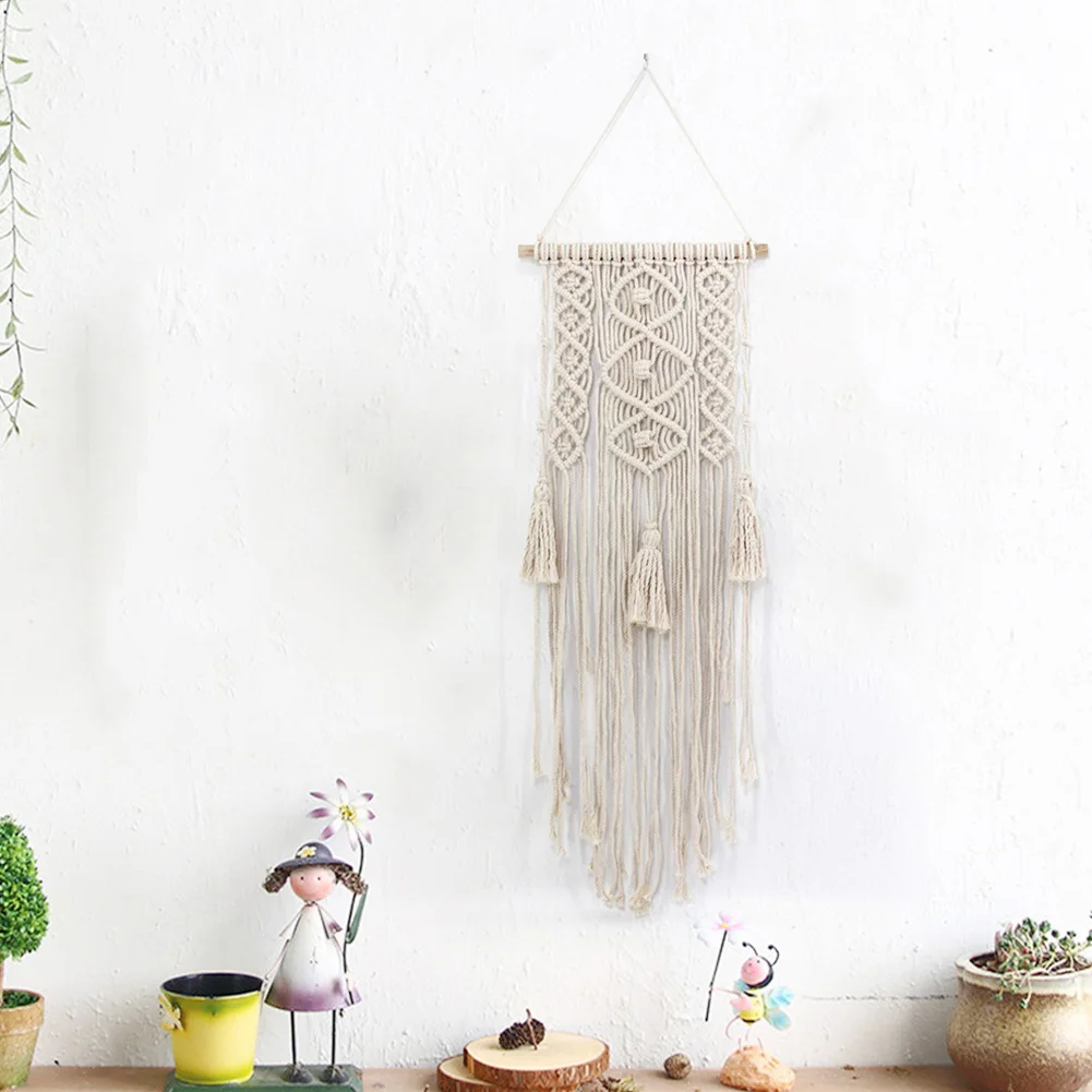 Vintage Cotton Thread Art Handmade Home Woven Tapestry Craft Living Room Bohemian Wedding Gift Wall Hanging Decoration | Дом и сад