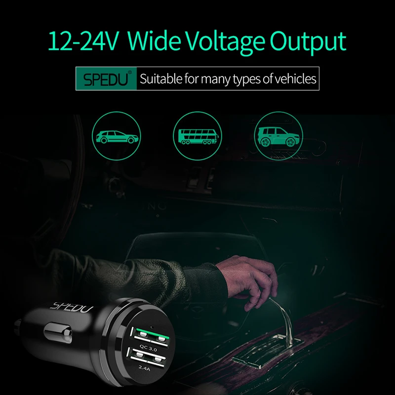 Магнитное автомобильное зарядное устройство для быстрой зарядки SPEDU quick charge 3 0 micro