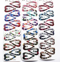 wholesale 80pcs fashion assorted printing girl girls heart hair clip hair accessory for kids hairpin