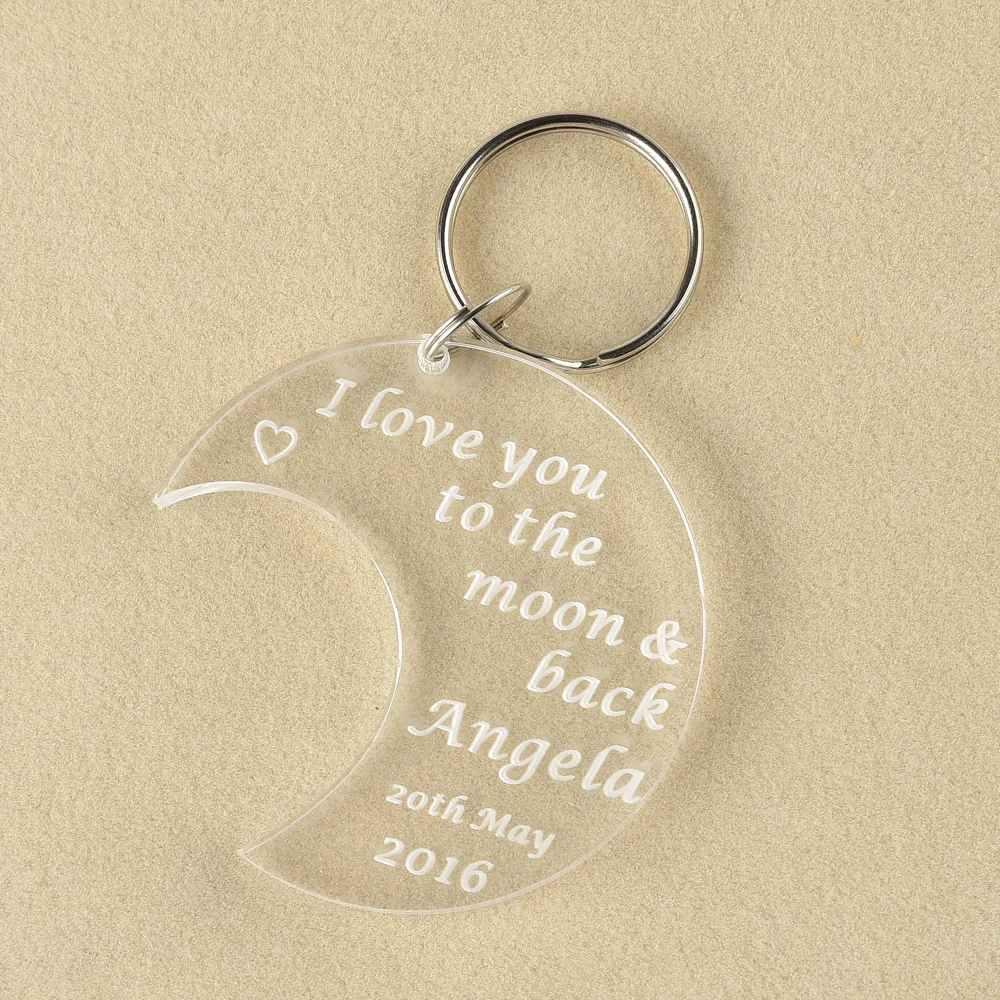 Брелок для ключей с Луной и спиной в виде сердца | Дом сад