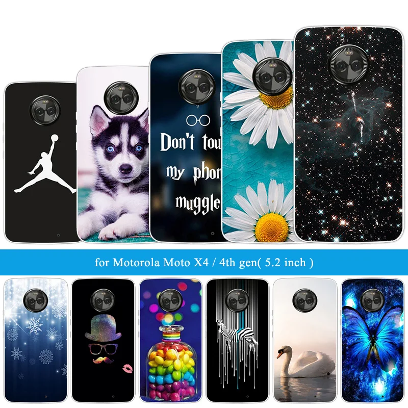 Для Motorola Moto X4 прозрачный мягкий ТПУ 5 2 дюйма для XT1900 чехол телефона 4th Gen Funny Cat