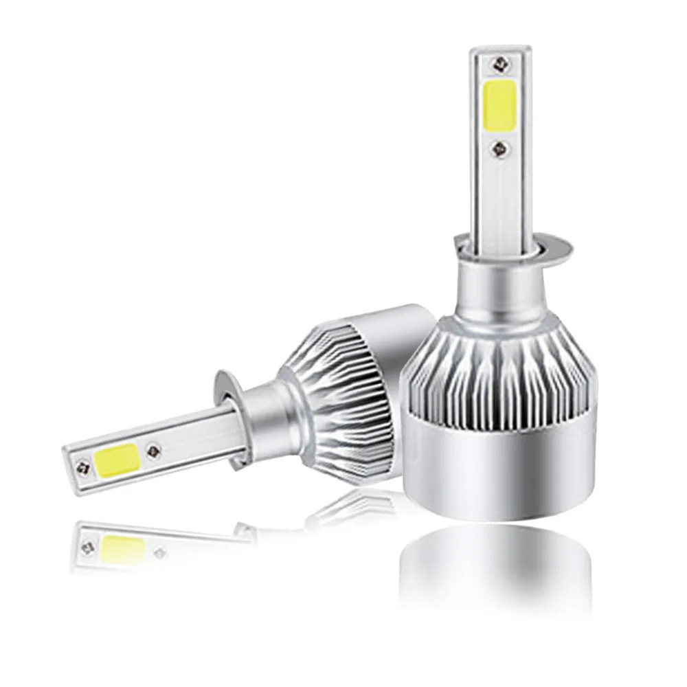 COB H1 H4 H3 H7 9005 9006 C6 Bulb Headlamp Light Car HeadLight Bulbs 6500K 12V Led Automobiles Fog Lamp Styling Super Bright | Автомобили