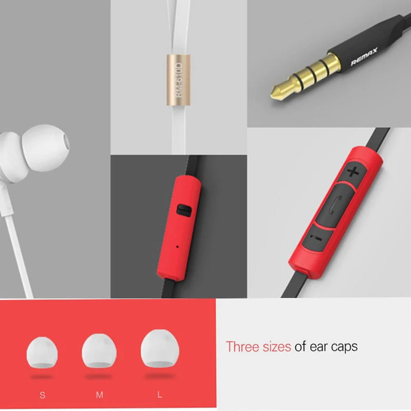 Remax стерео музыка In-ear металлические наушники плотно прилегающие к уху супер