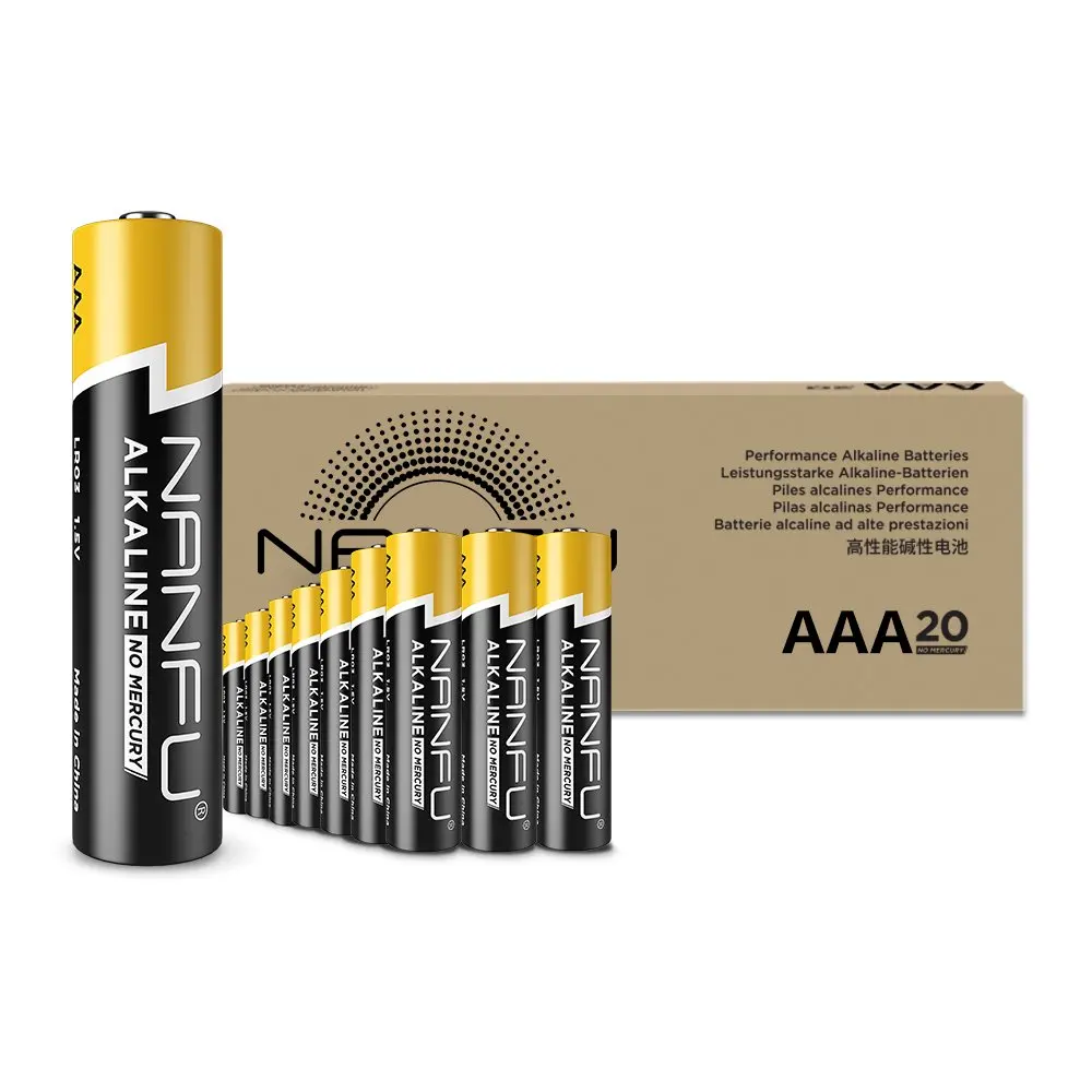 NANFU 20 шт./компл. AAA батареи LR03 1 5 V щелочные с батареей тестер для часов контроллер
