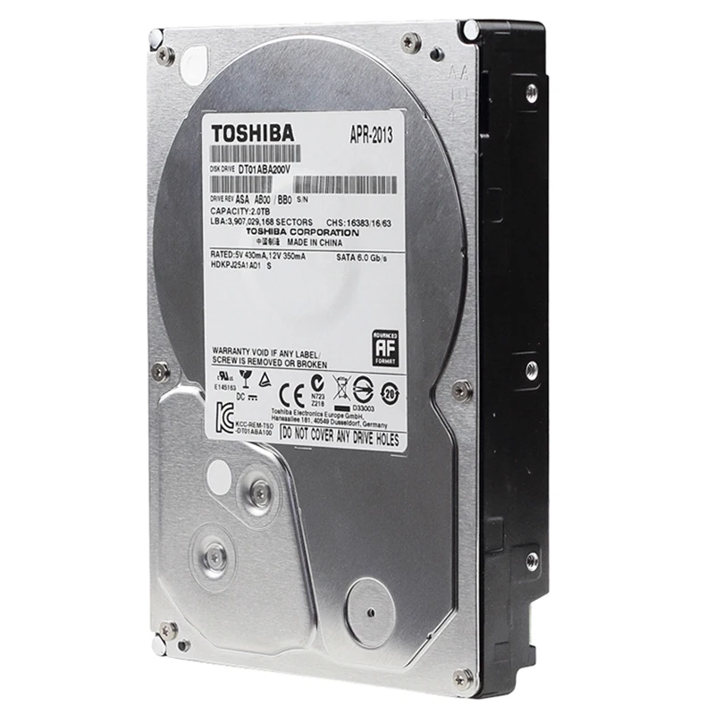 TOSHIBA DVR NVR CCTV 2 ТБ 2000G жесткий диск 2000GB HDD HD внутренний SATA 3 5700RPM 32M 5 &quotжесткий диск| |