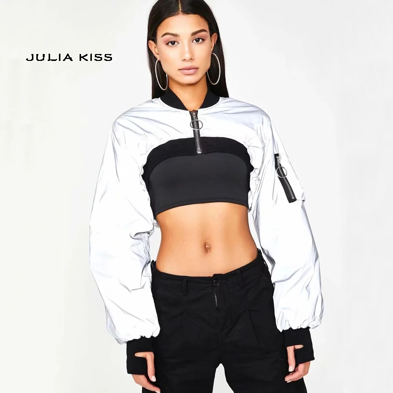 Женская Светоотражающая укороченная куртка Arc Hem Crop Jacket|Женские куртки| |