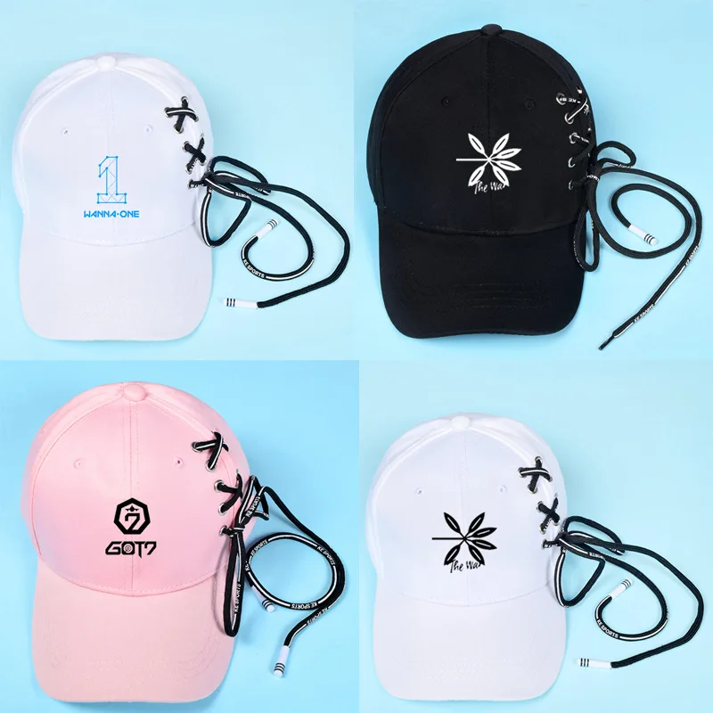 Мода Kpop аксессуары GOT7 BLACKPINK EXO дважды Seventeen; Кей-Поп Бейсболка для улицы Snapback HatsMen/женщины хип-хоп Trucker Кепки