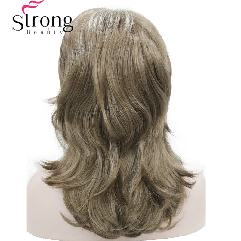 StrongBeauty Длинный Мягкий Лохматый слоистый цвет красного вина Омбре Классический колпачок полный синтетический парик женские парики