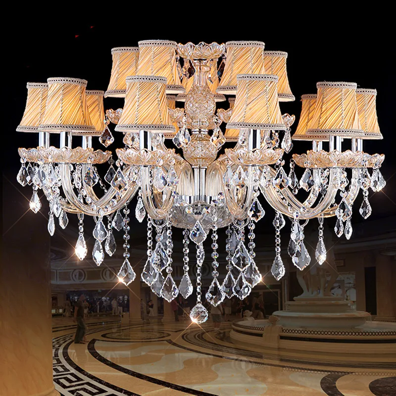 Современная хрустальная люстра для гостиной спальни кухни K9 с абажуром