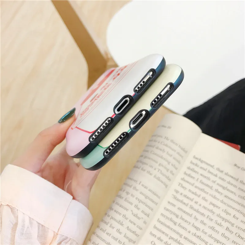 Kuutti Squishy Cute Korean Strawberry Bottle Printing Curve Phone Cases for iPhone 6 6s 7 8 Plus X XR XS Max Cover iphone xr |