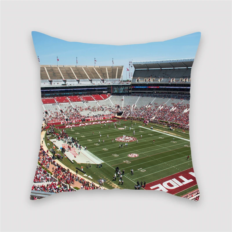 

Fuwatacchi Stadium Green Field Throw Pillows Football World Cup Cushion Cover Decorative Pillows For Home Decorative Pillowcases