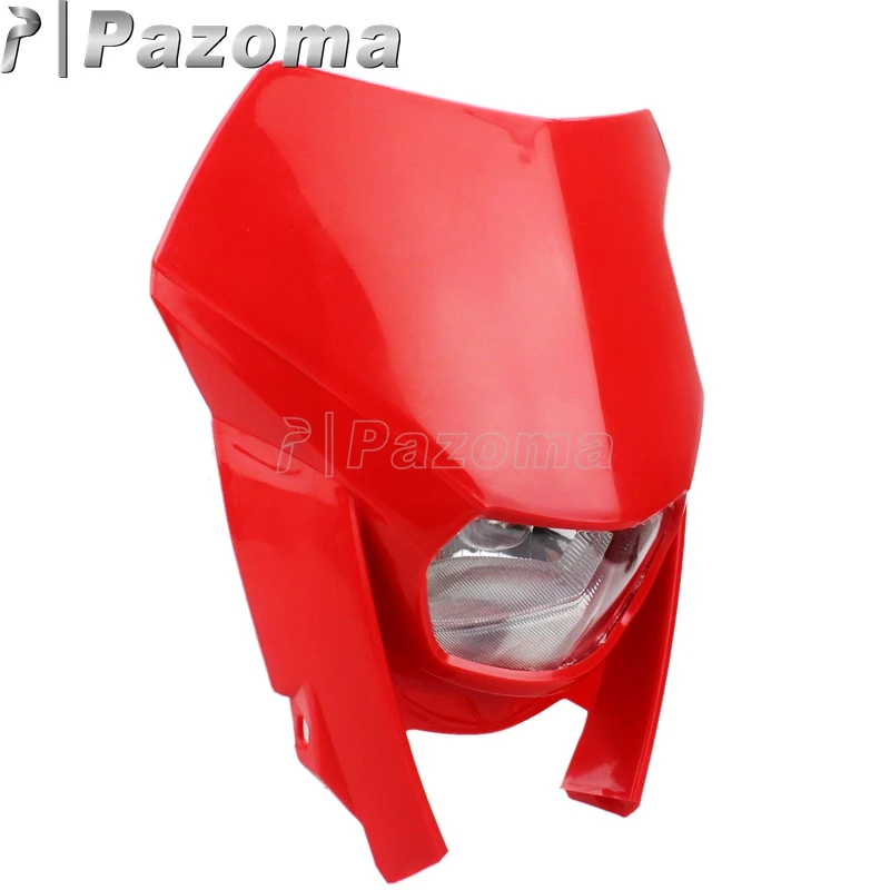 Налобный фонарь Pazoma Red Supermoto для мотокросса внедорожные фары Honda CR CRM CRF 125 FMX 400 250