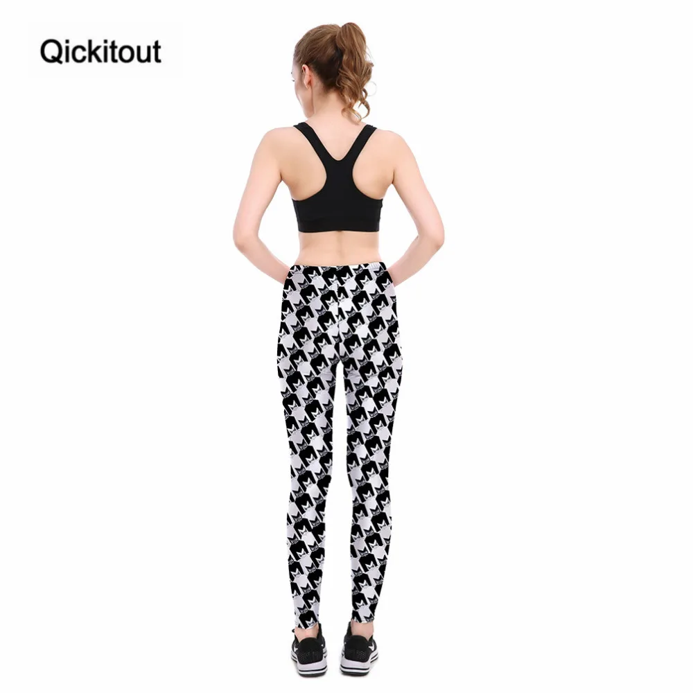 Qickitout Леггинсы для женщин черные туфли высокого качества и белый щиты Человек