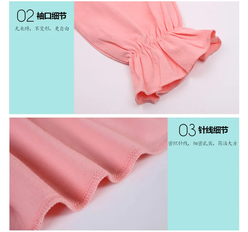 Lovely Pink Pajamas Suit Long Sleeved Cotton Women Set for Solid Sleeping Homewear Nightgown Home Clothes | Женская одежда