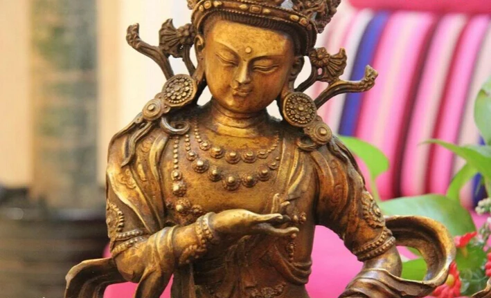 ZSR S3153 15 буддизм медная бронза Белая Тара Гуань Инь Кван-Инь Bodhisattva Будда статуя B0401