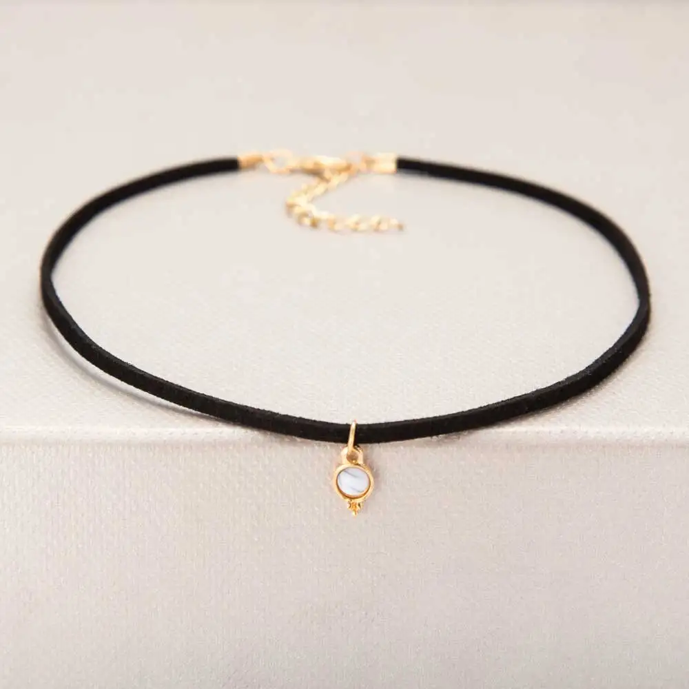 FAMSHIN 3 шт набор чёрный бархатный в стиле панк полоску Чокеры с камнями ожерелье s