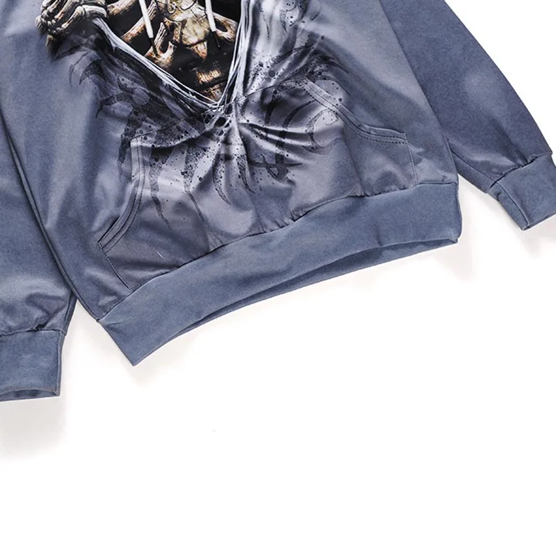 

Skeleton Printed 3d Hoodies Men Hip Hop Hoodie Sweatshirt Men 2018New Pocket Sweatshirts Pullover Tracksuit Halloween Streetwear