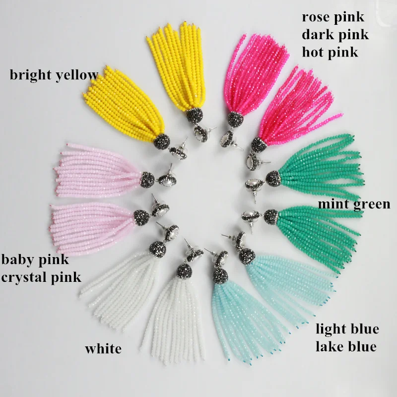 Новинка модные мятно-зеленые светло-голубые темно-розовые 12 рядов толстые бусины